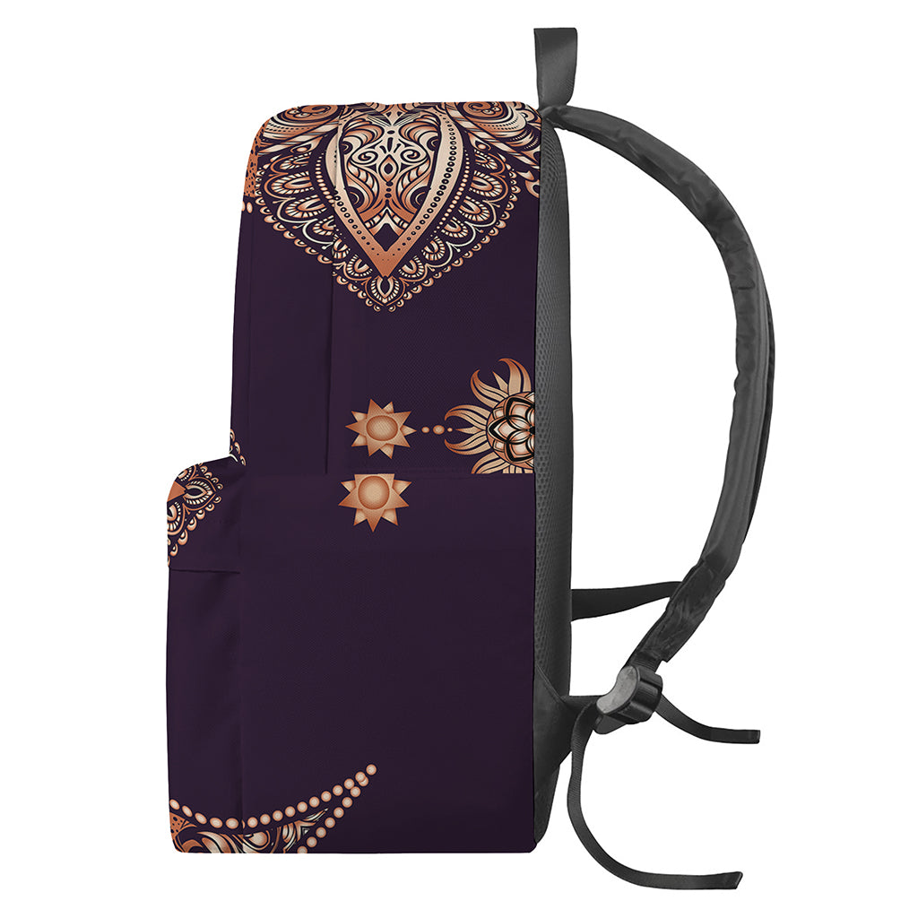 Bohemian Moon And Sun Print Backpack