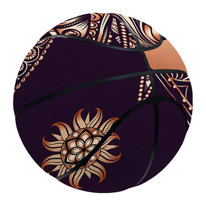 Bohemian Moon And Sun Print Basketball