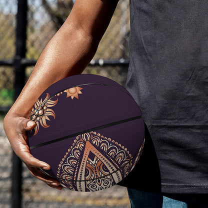 Bohemian Moon And Sun Print Basketball