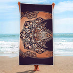 Bohemian Moon And Sun Print Beach Towel