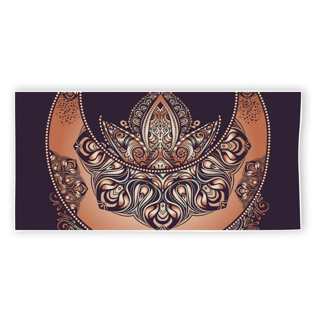 Bohemian Moon And Sun Print Beach Towel