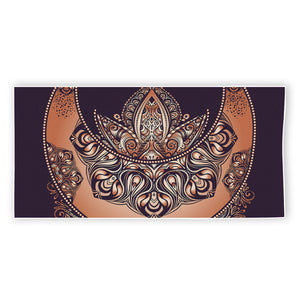 Bohemian Moon And Sun Print Beach Towel