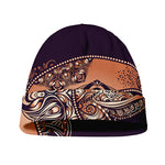 Bohemian Moon And Sun Print Beanie