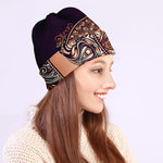 Bohemian Moon And Sun Print Beanie