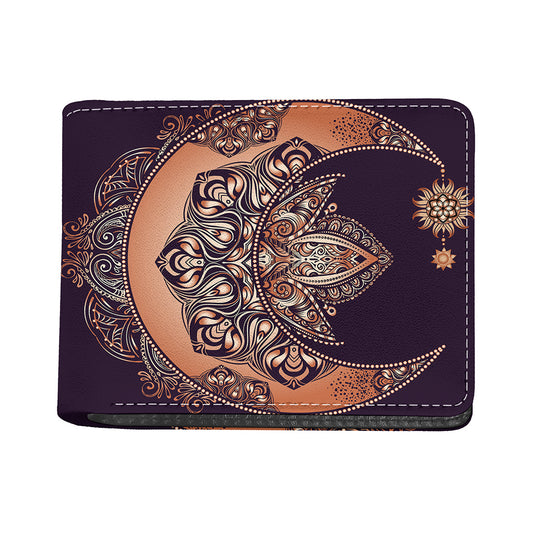 Bohemian Moon And Sun Print Bifold Wallet