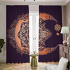 Bohemian Moon And Sun Print Blackout Pencil Pleat Curtains