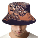Bohemian Moon And Sun Print Bucket Hat