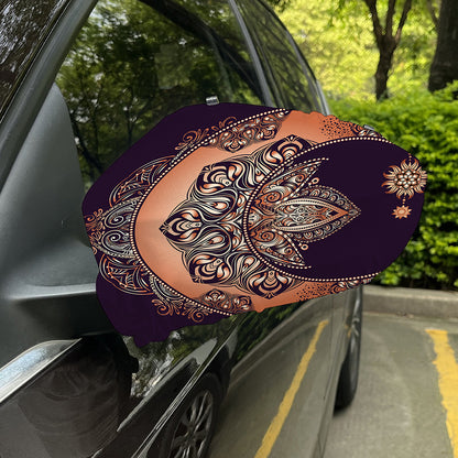 Bohemian Moon And Sun Print Car Side Mirror Covers