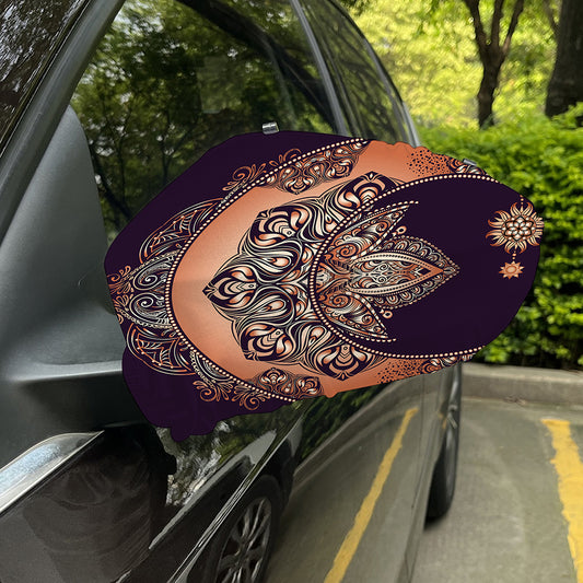 Bohemian Moon And Sun Print Car Side Mirror Covers