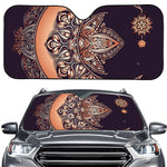 Bohemian Moon And Sun Print Car Windshield Sun Shade