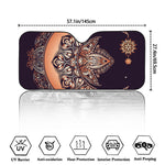 Bohemian Moon And Sun Print Car Windshield Sun Shade