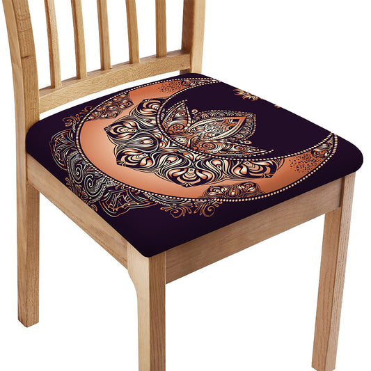 Bohemian Moon And Sun Print Chair Cushion Cover