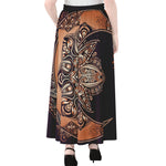 Bohemian Moon And Sun Print Chiffon Maxi Skirt