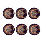 Bohemian Moon And Sun Print Coaster Set