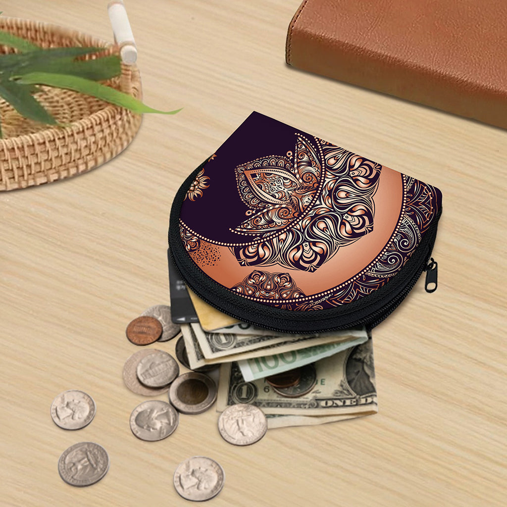 Bohemian Moon And Sun Print Coin Purse
