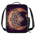 Bohemian Moon And Sun Print Crossbody Lunch Bag