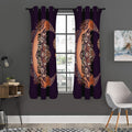 Bohemian Moon And Sun Print Grommet Curtain Panels
