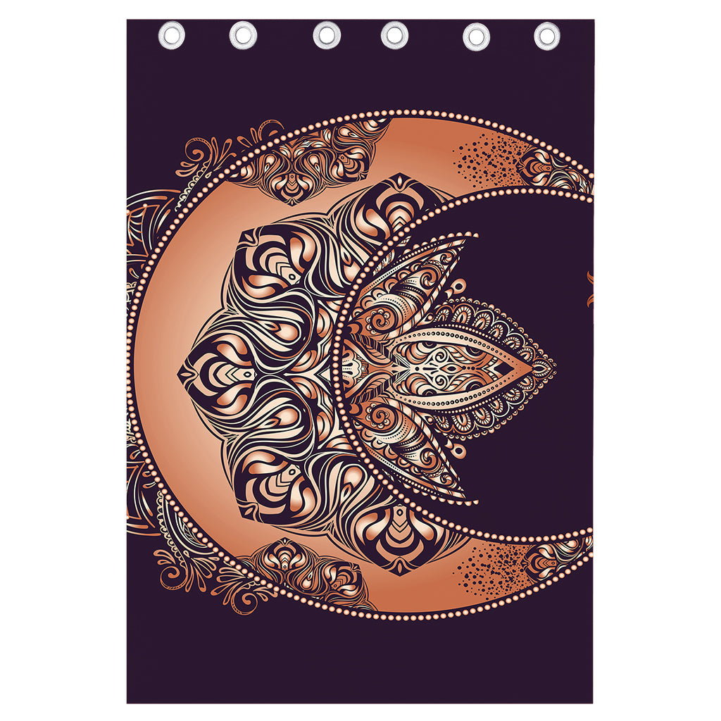 Bohemian Moon And Sun Print Curtain