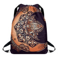 Bohemian Moon And Sun Print Drawstring Backpack