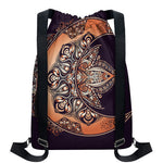 Bohemian Moon And Sun Print Drawstring Backpack