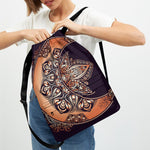 Bohemian Moon And Sun Print Drawstring Backpack