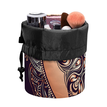 Bohemian Moon And Sun Print Drawstring Makeup Bag