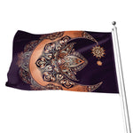 Bohemian Moon And Sun Print Flag