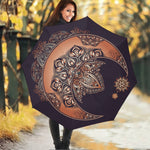 Bohemian Moon And Sun Print Foldable Umbrella