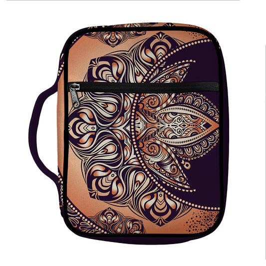 Bohemian Moon And Sun Print Front Pocket Bible Bag