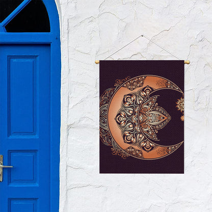 Bohemian Moon And Sun Print Garden Flag