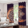 Bohemian Moon And Sun Print Grommet Curtains