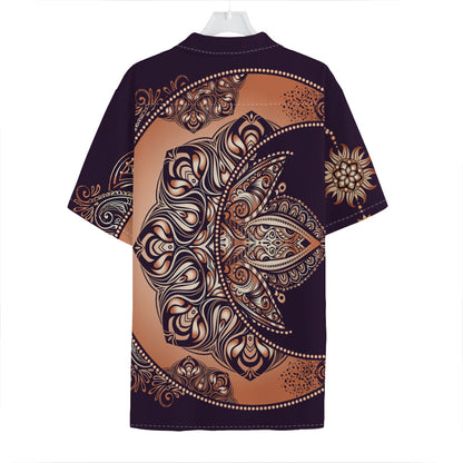 Bohemian Moon And Sun Print Hawaiian Shirt