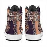 Bohemian Moon And Sun Print High Top Leather Sneakers