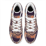 Bohemian Moon And Sun Print High Top Leather Sneakers