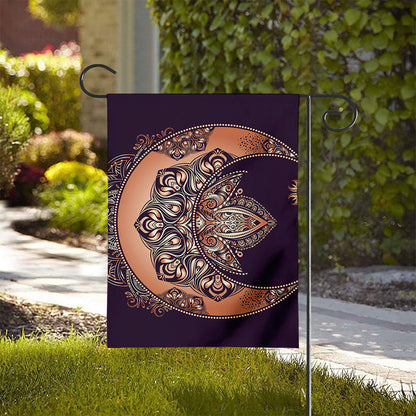 Bohemian Moon And Sun Print House Flag