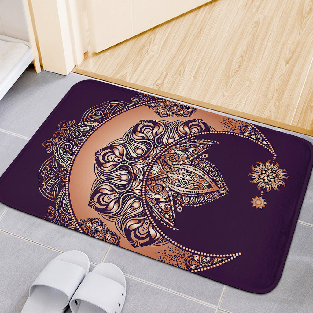 Bohemian Moon And Sun Print Indoor Door Mat