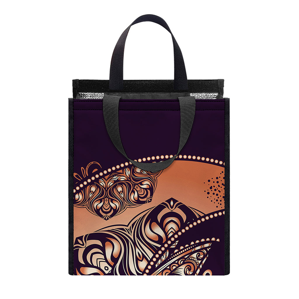 Bohemian Moon And Sun Print Insulated Lunch Tote
