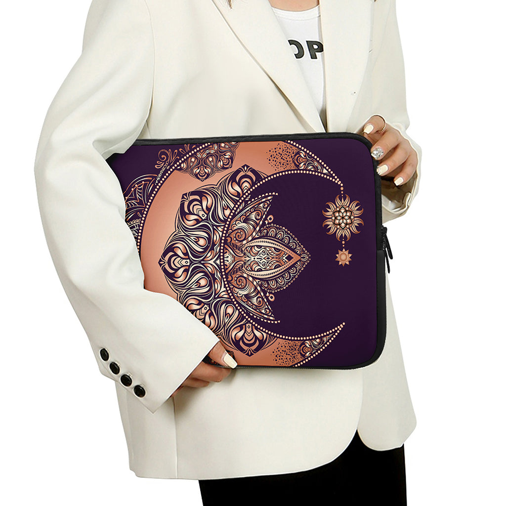 Bohemian Moon And Sun Print Laptop Sleeve