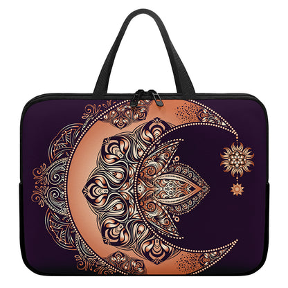 Bohemian Moon And Sun Print Laptop Sleeve With Handle