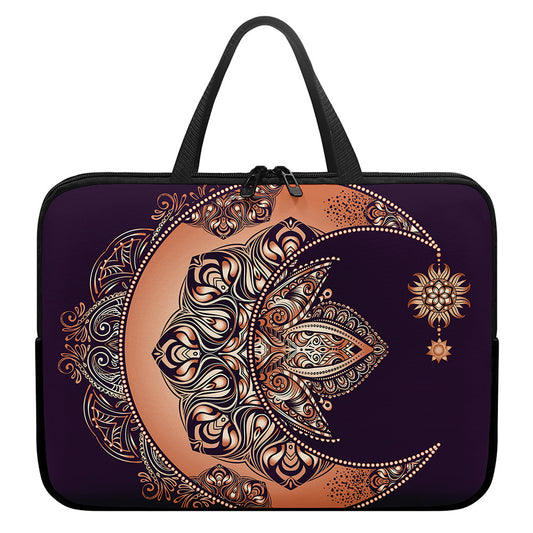 Bohemian Moon And Sun Print Laptop Sleeve With Handle