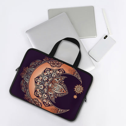 Bohemian Moon And Sun Print Laptop Sleeve With Handle