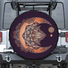 Bohemian Moon And Sun Print Leather Spare Tire Cover