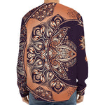 Bohemian Moon And Sun Print Long Sleeve Baseball Jersey