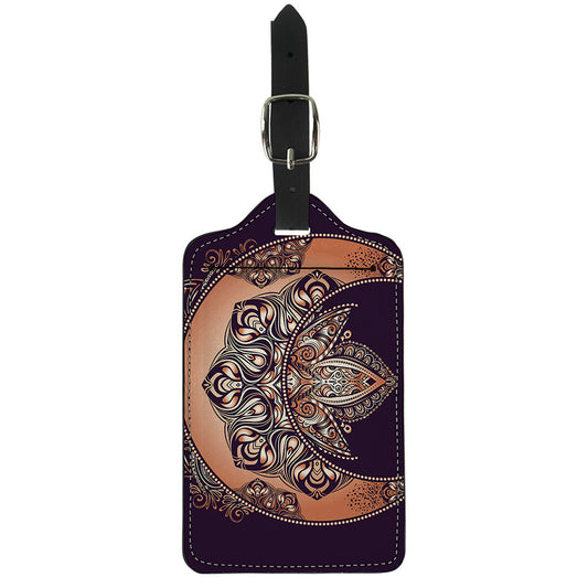Bohemian Moon And Sun Print Luggage Tag