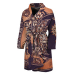 Bohemian Moon And Sun Print Men's Bathrobe