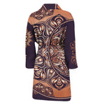 Bohemian Moon And Sun Print Men's Bathrobe