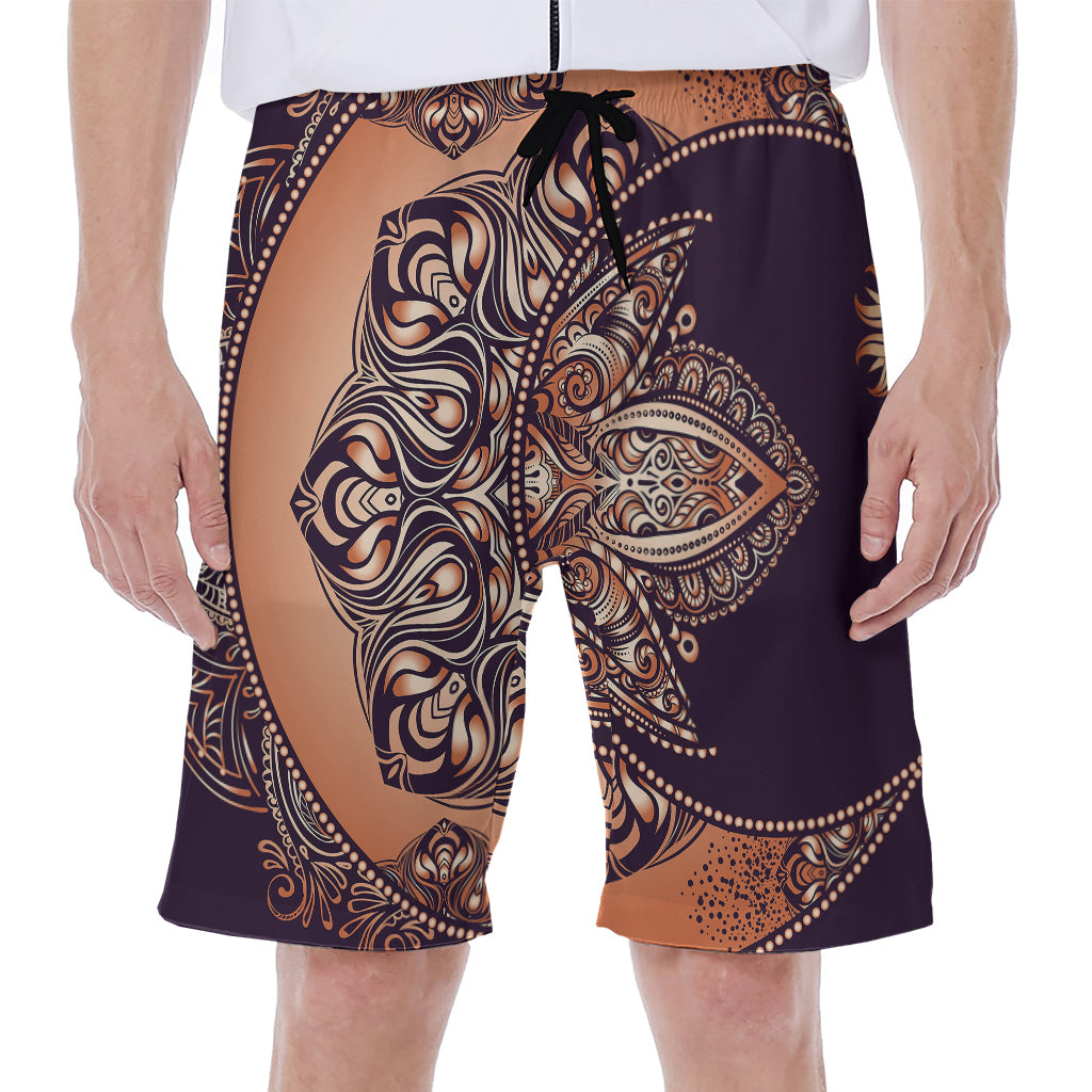 Bohemian Moon And Sun Print Men's Beach Shorts