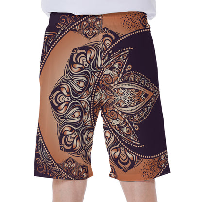 Bohemian Moon And Sun Print Men's Beach Shorts