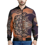 Bohemian Moon And Sun Print Men's Bomber Jacket