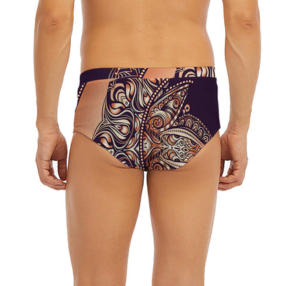 Bohemian Moon And Sun Print Men's Briefs
